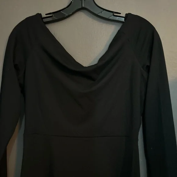 SUSANA MONICO NWT Black, long sleeves mini dress. Size: XLG - Picture 5 of 7